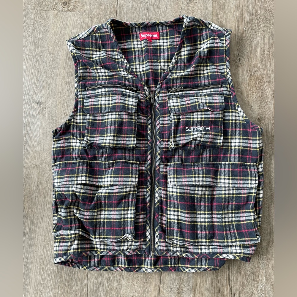 Supreme plaid vest